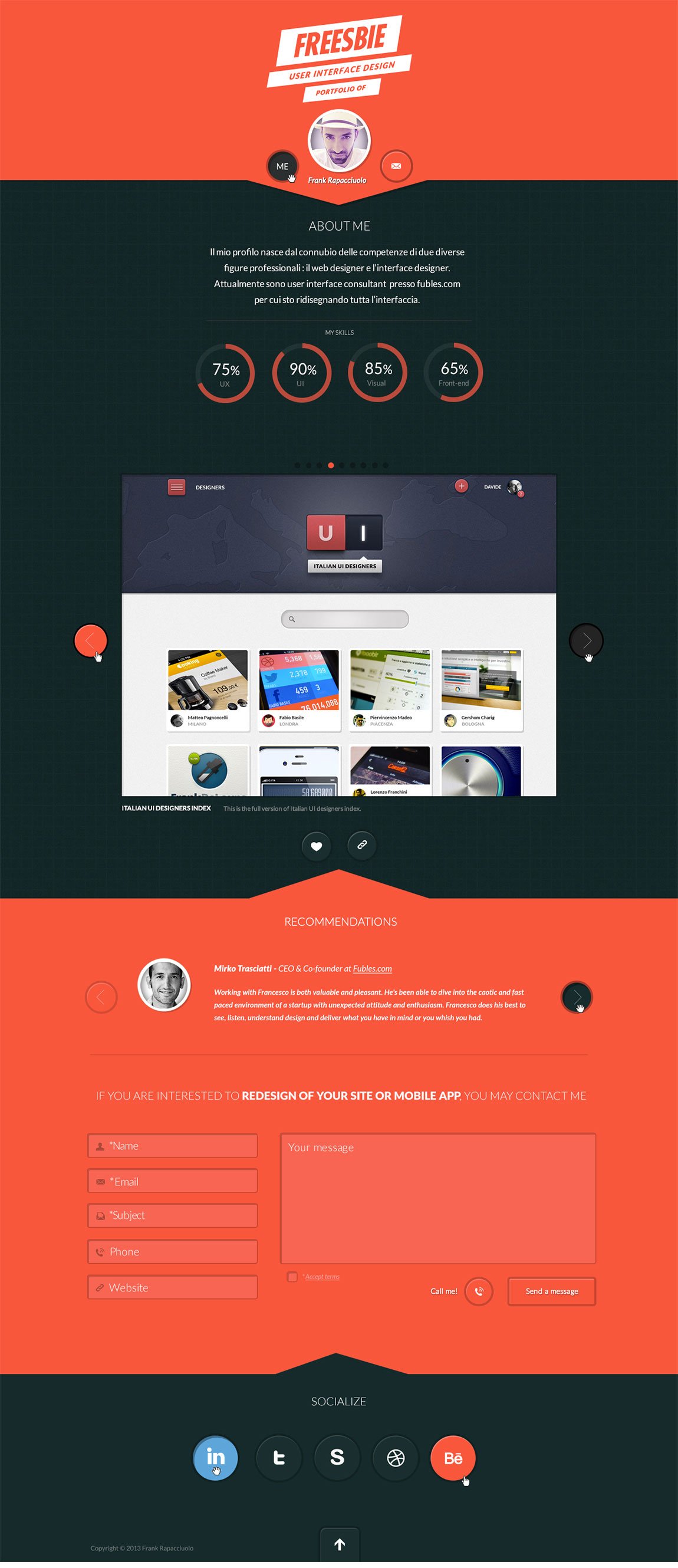 Freesbie Website Screenshot