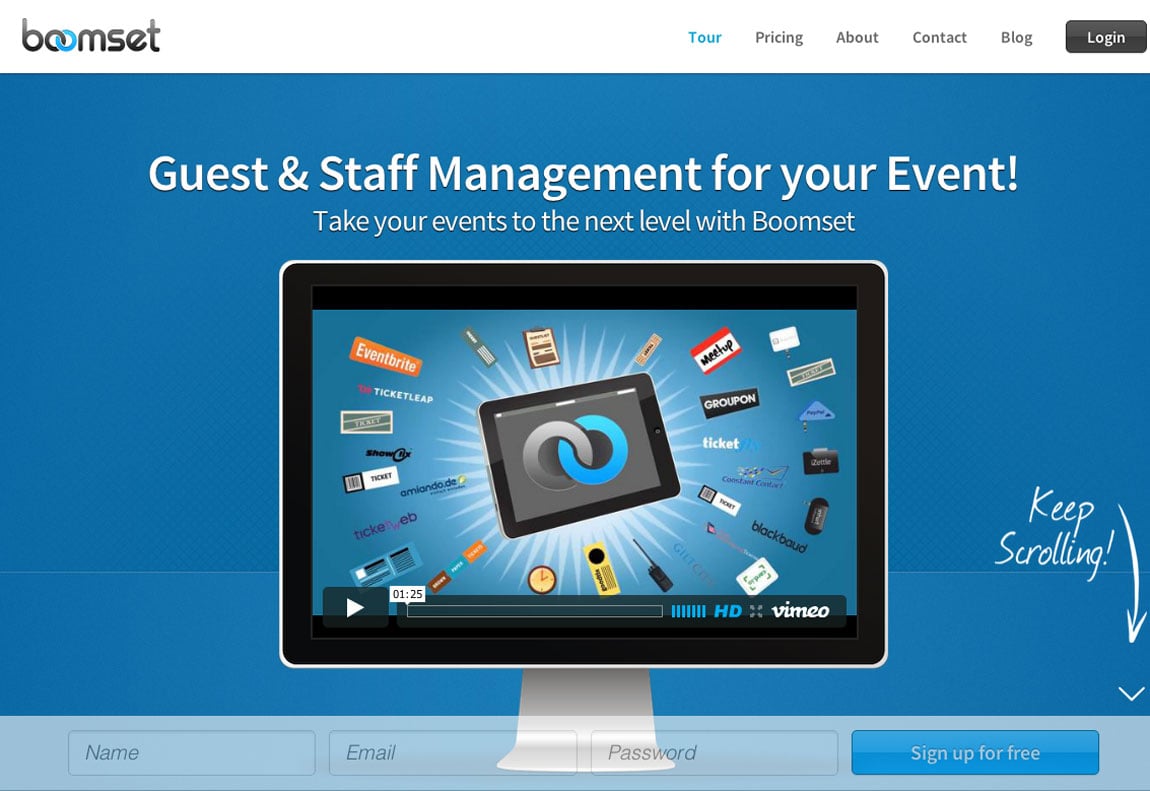 Boomset Website Screenshot