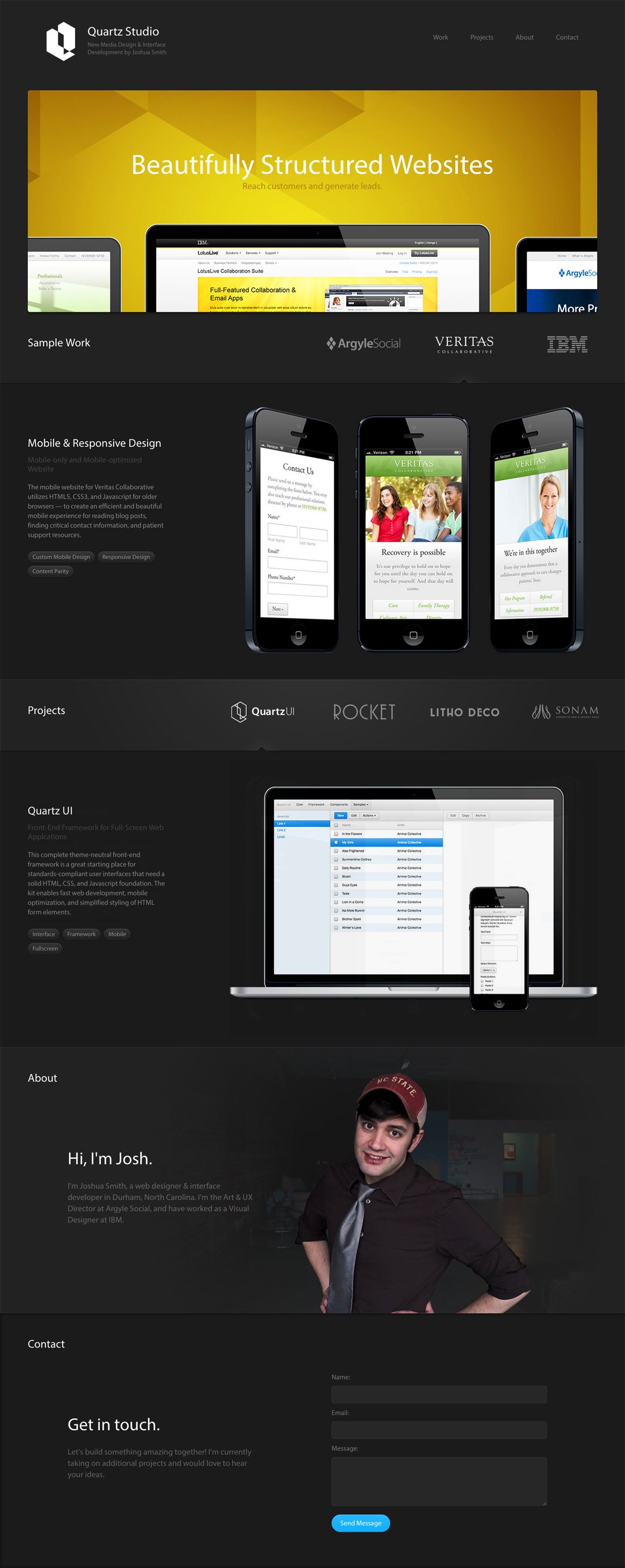 Quartz Studio Website Screenshot