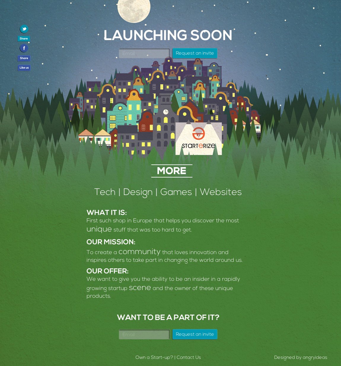 Starterize Website Screenshot