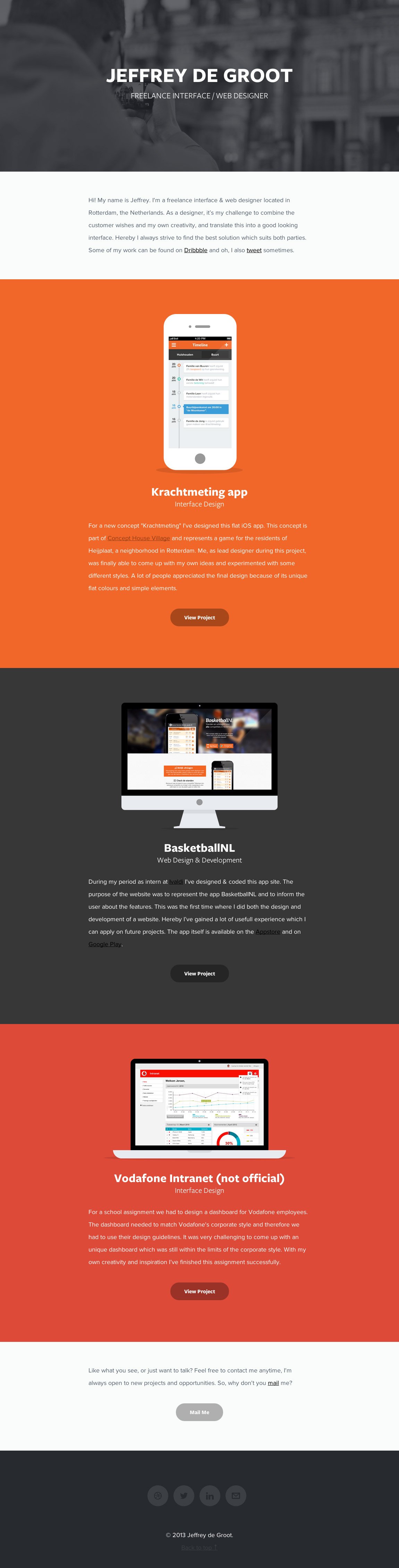 Jeffrey de Groot Website Screenshot