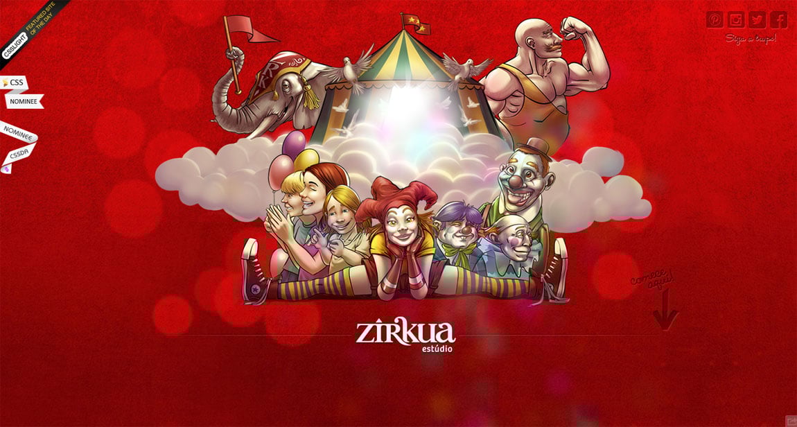 Zírkua Estúdio – Picadeiro Digital Website Screenshot