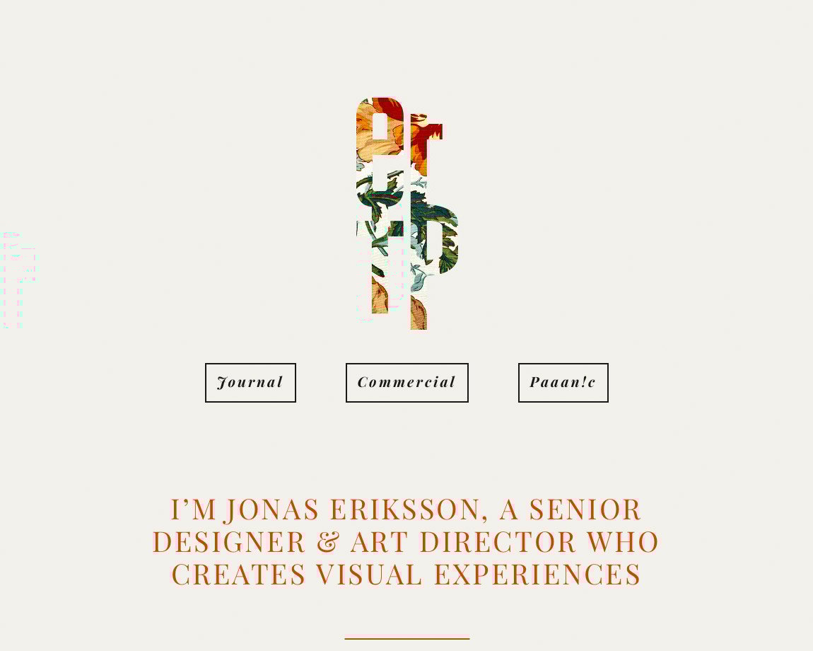 Jonas Eriksson Website Screenshot