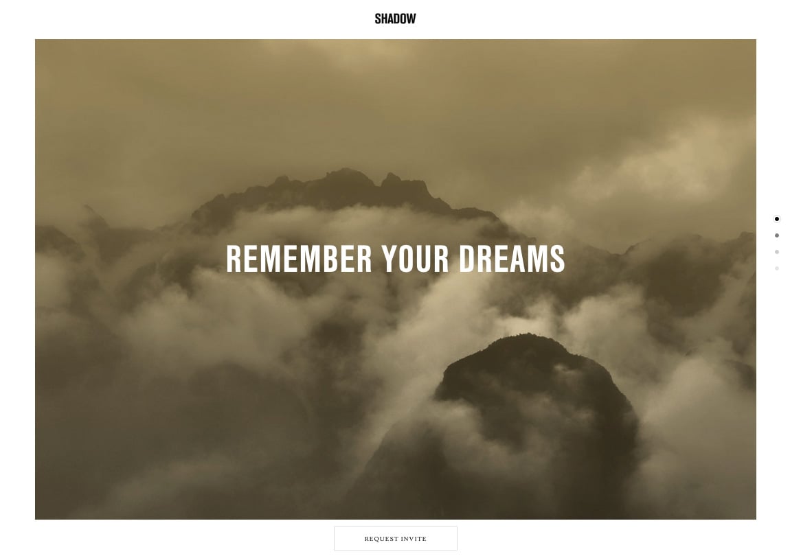 Shadow Website Screenshot