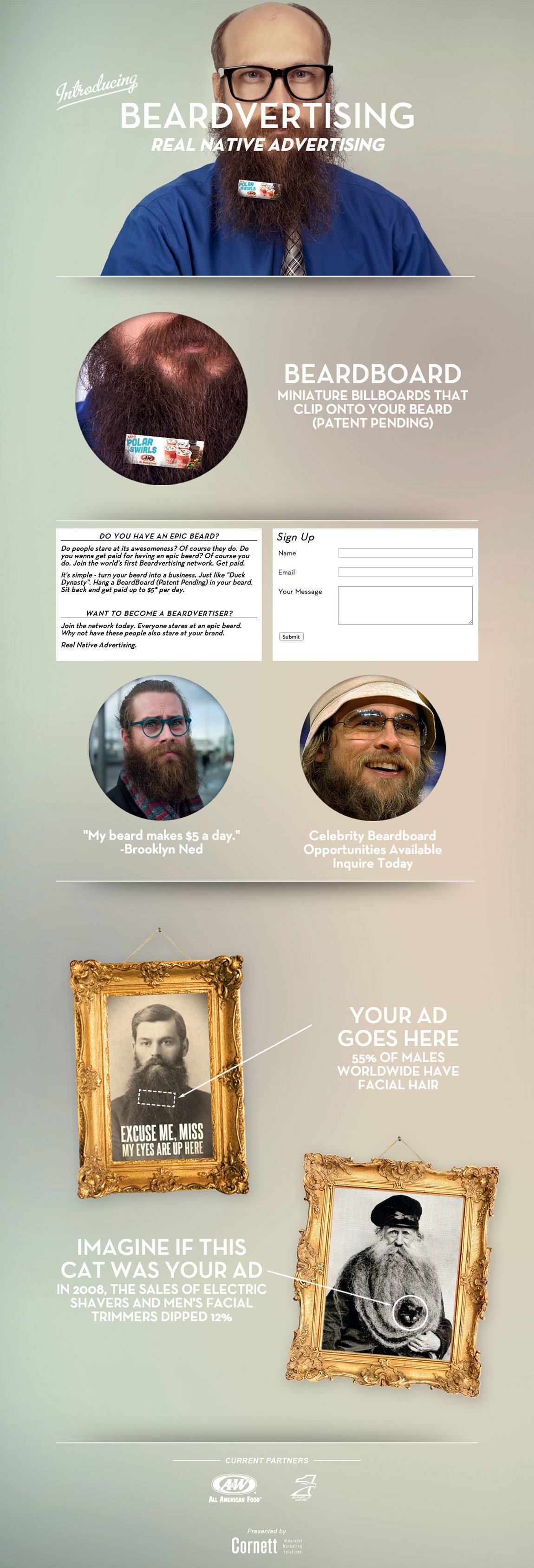 Beardvertising Website Screenshot