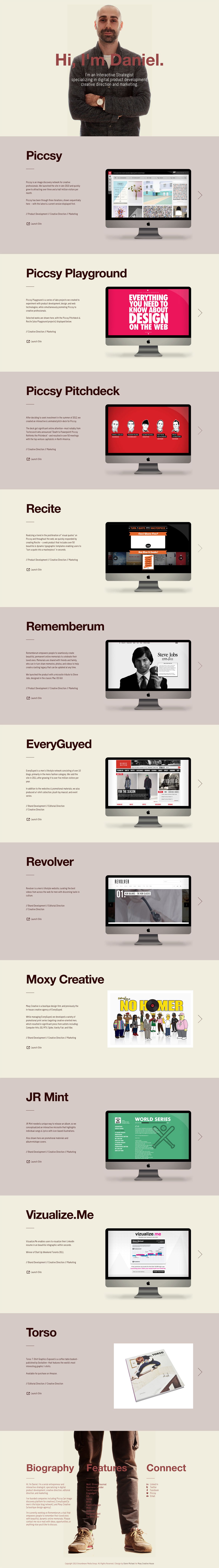 Daniel Eckler Website Screenshot