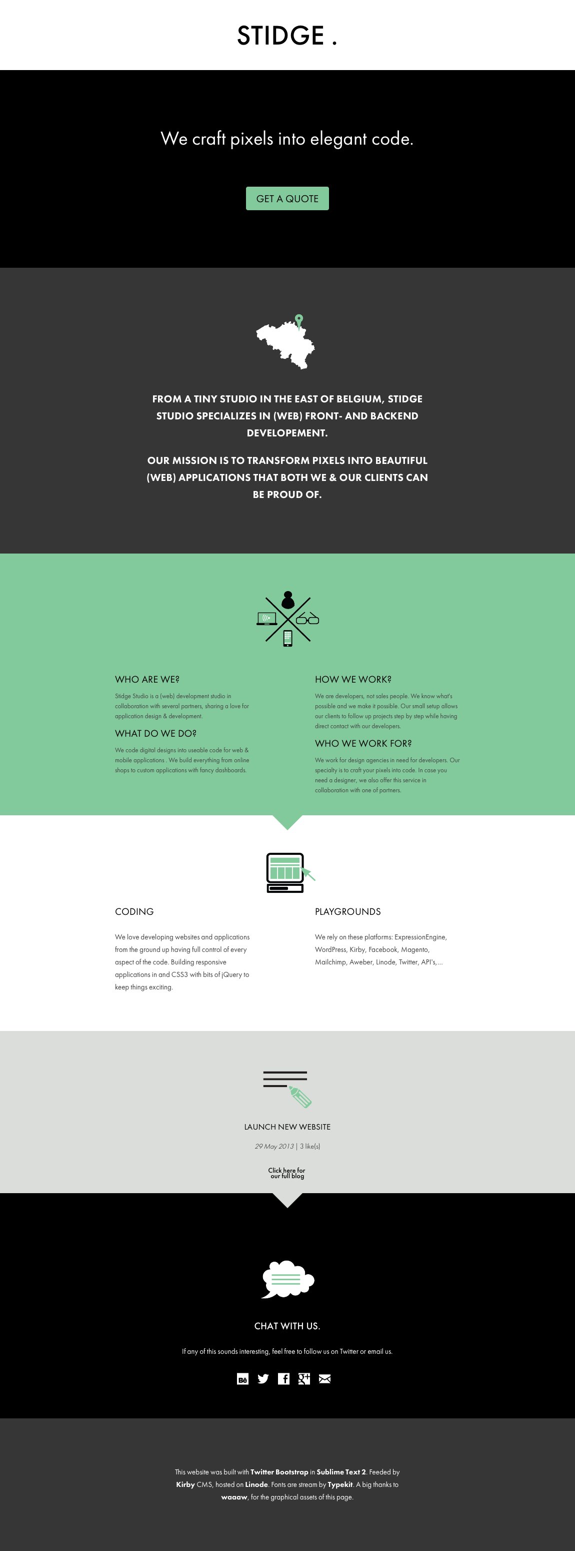 Stidge Studio Website Screenshot