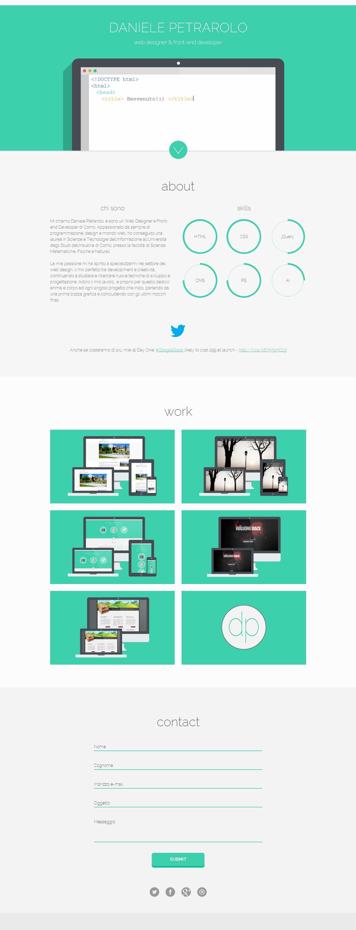 Daniele Petrarolo Website Screenshot