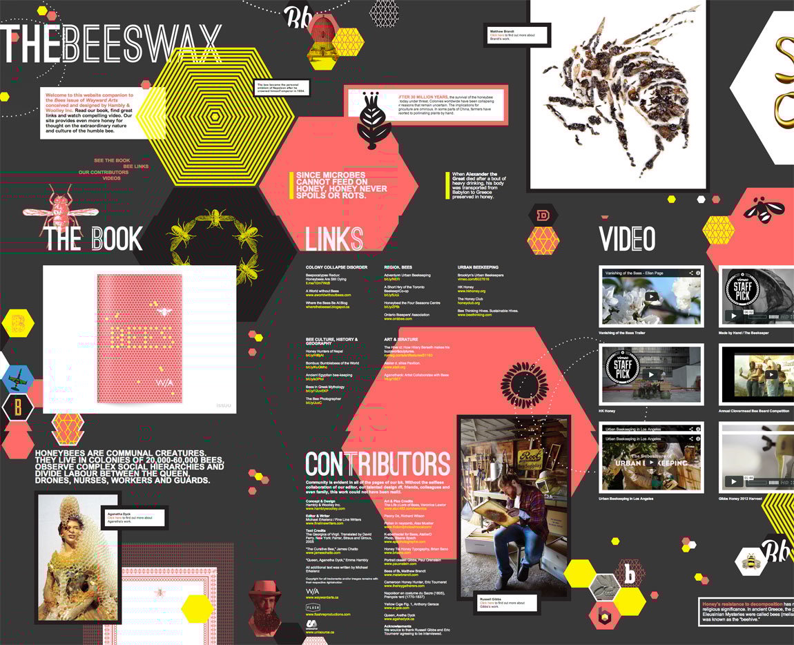 The Beeswax Website Screenshot