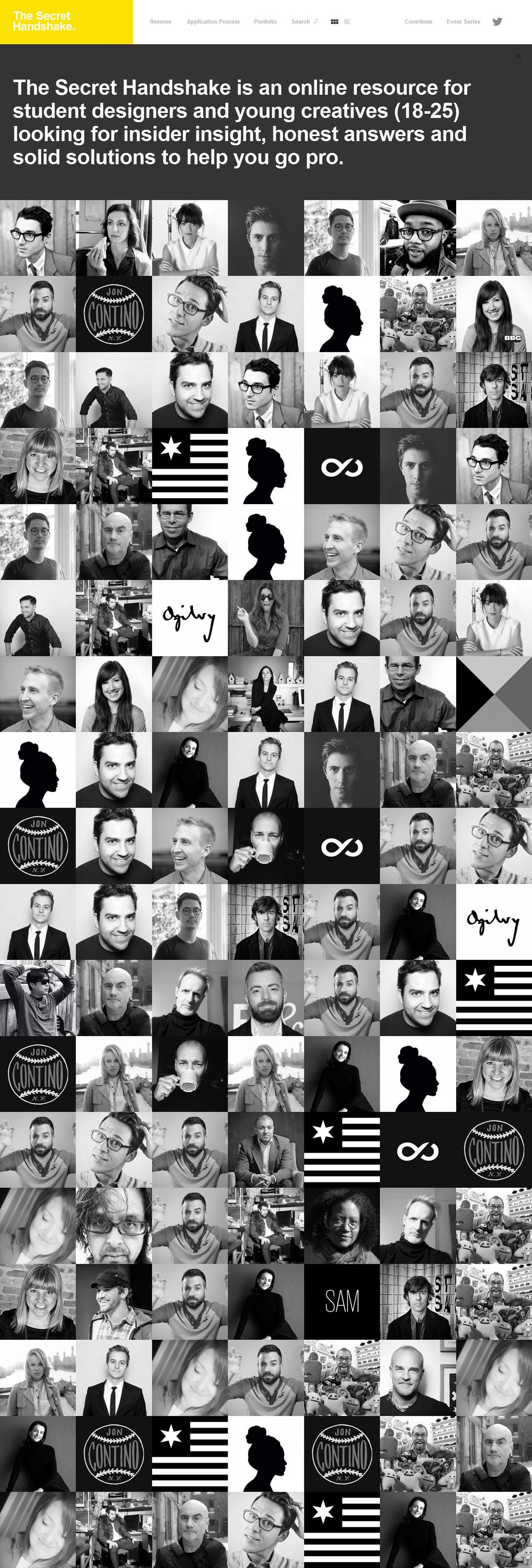 The Secret Handshake Website Screenshot