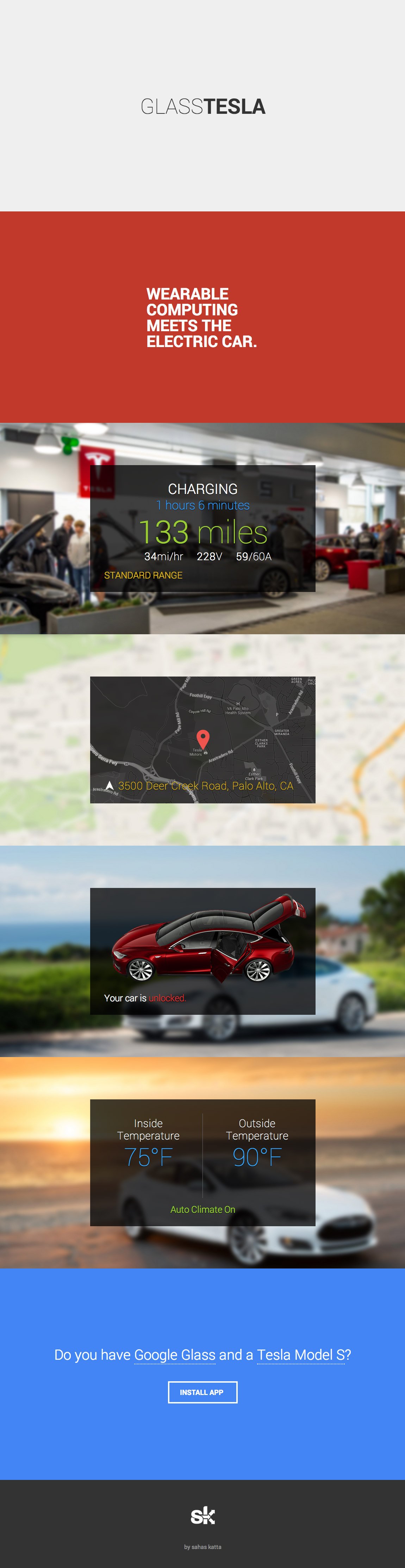 Glass Tesla Website Screenshot