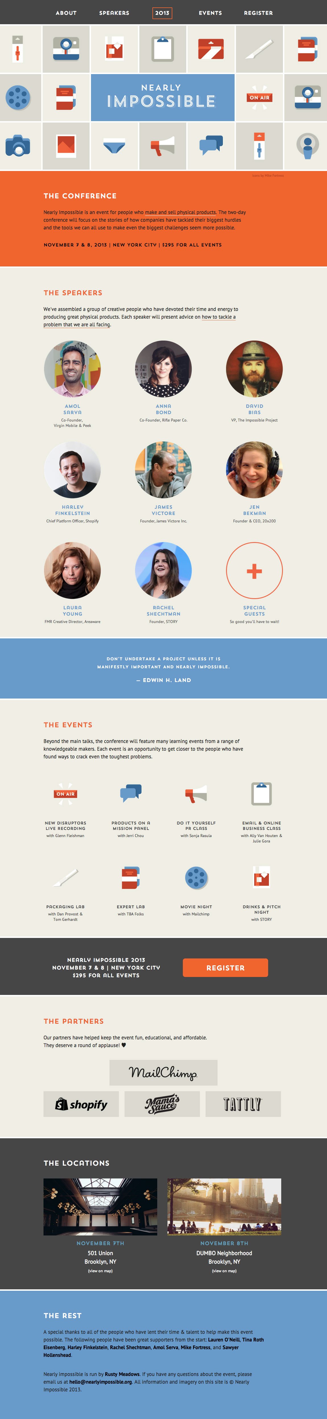 Nearly Impossible Website Screenshot