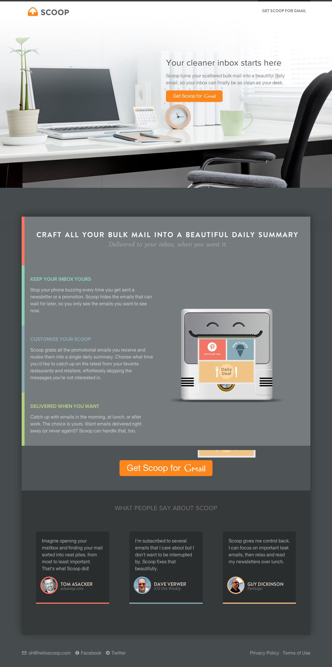 Scoop Website Screenshot