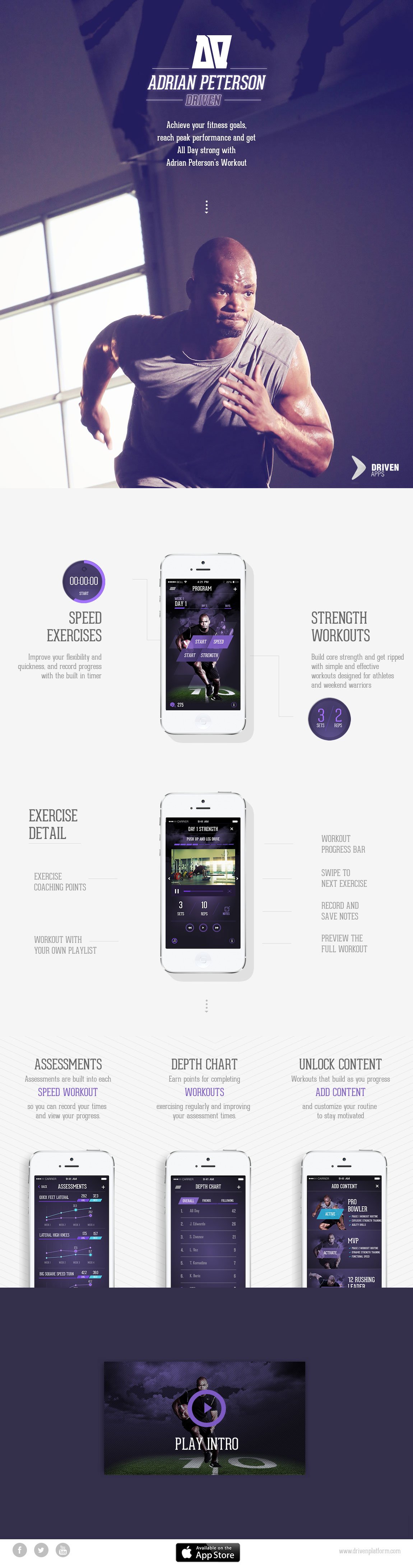 Adrian Peterson Driven Website Screenshot