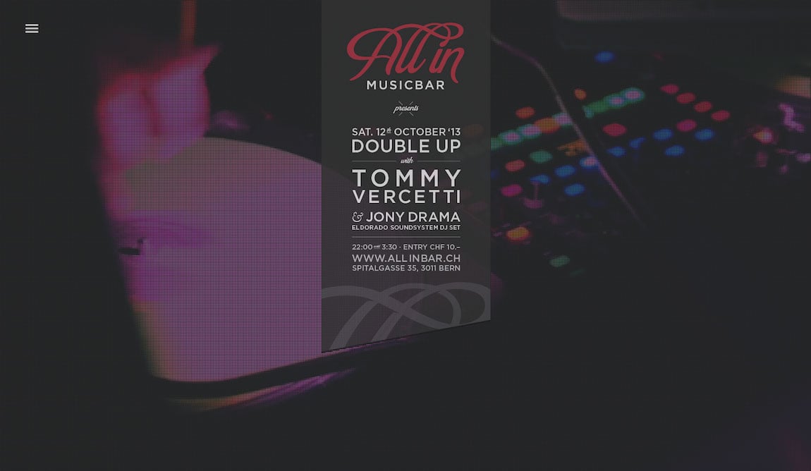 All in Musicbar Website Screenshot