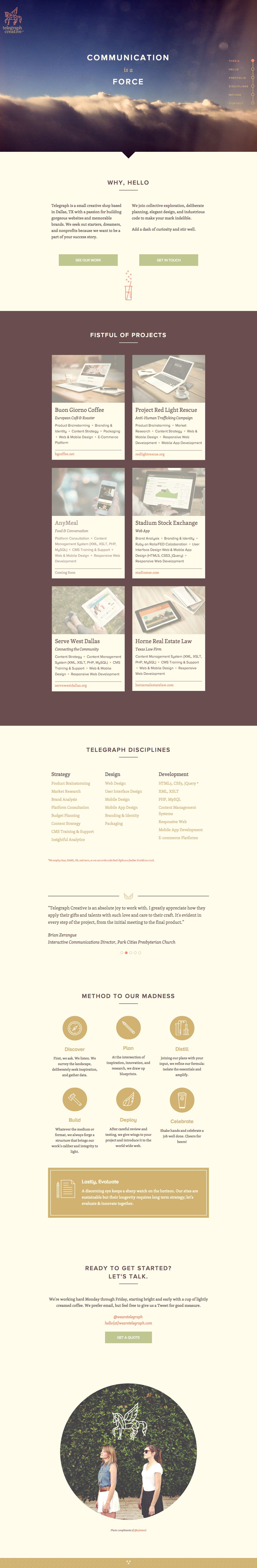 Telegraph Creative Website Screenshot