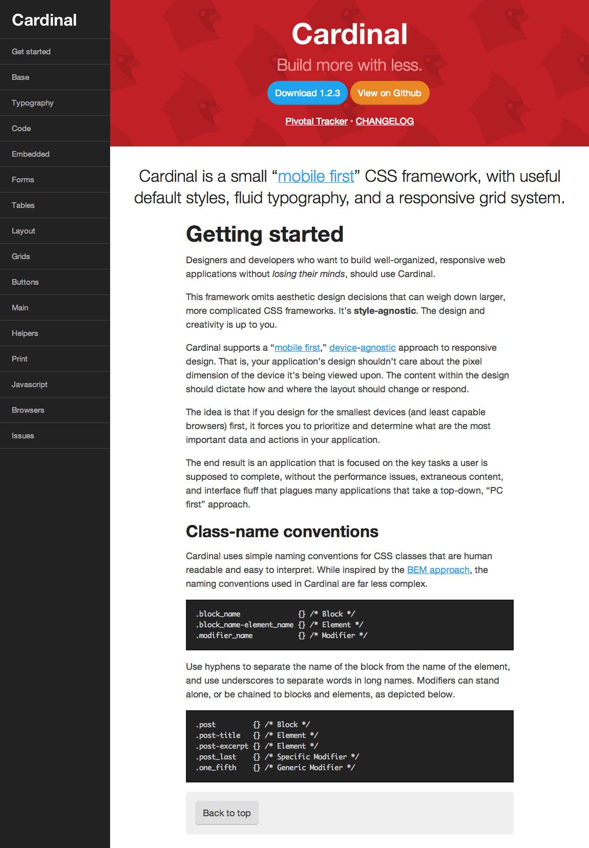 Cardinal Website Screenshot