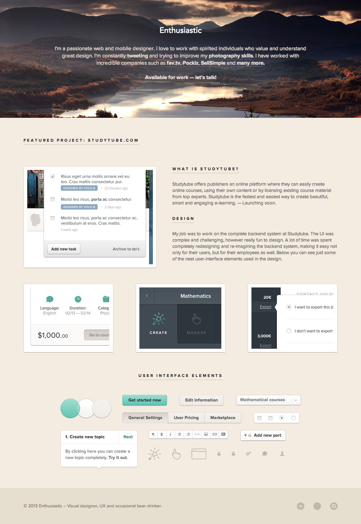 Enthusiastic Website Screenshot