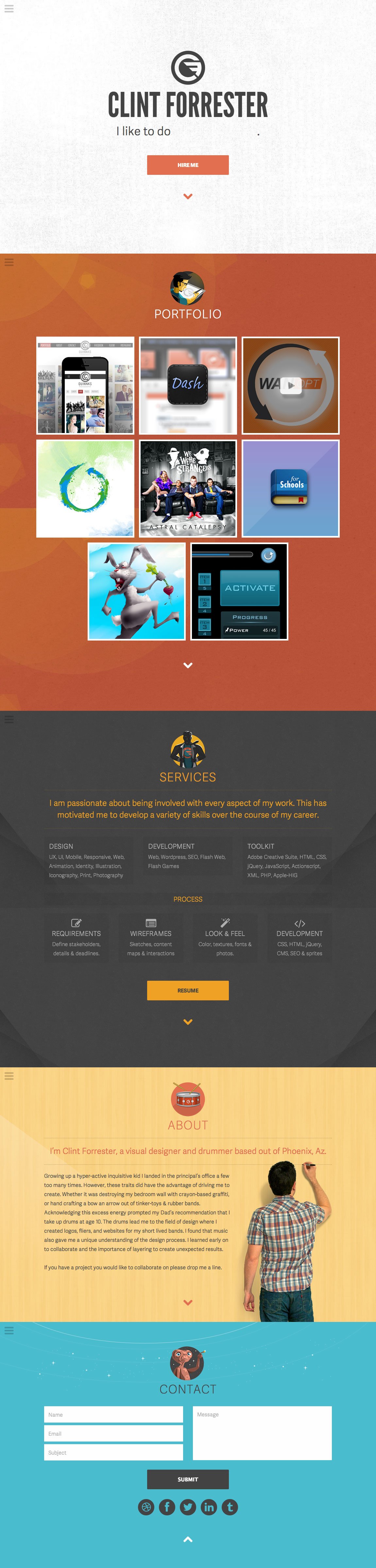 Clint Forrester Design Website Screenshot