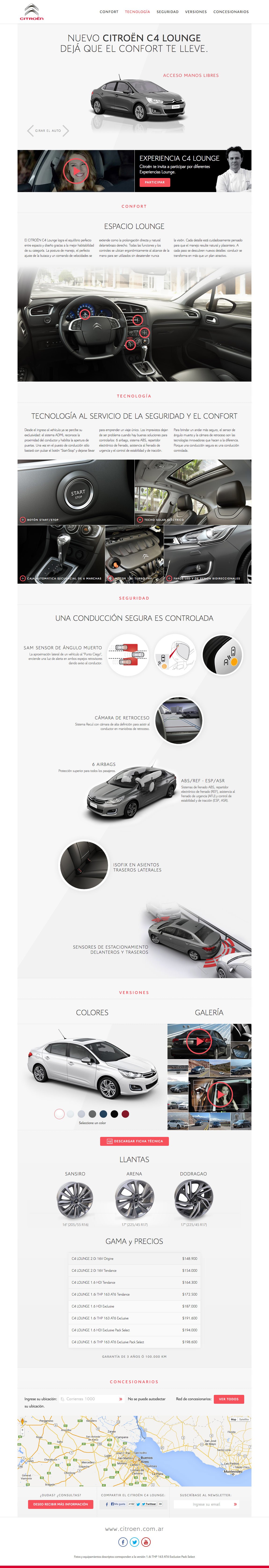 Citroen C4 Lounge Website Screenshot
