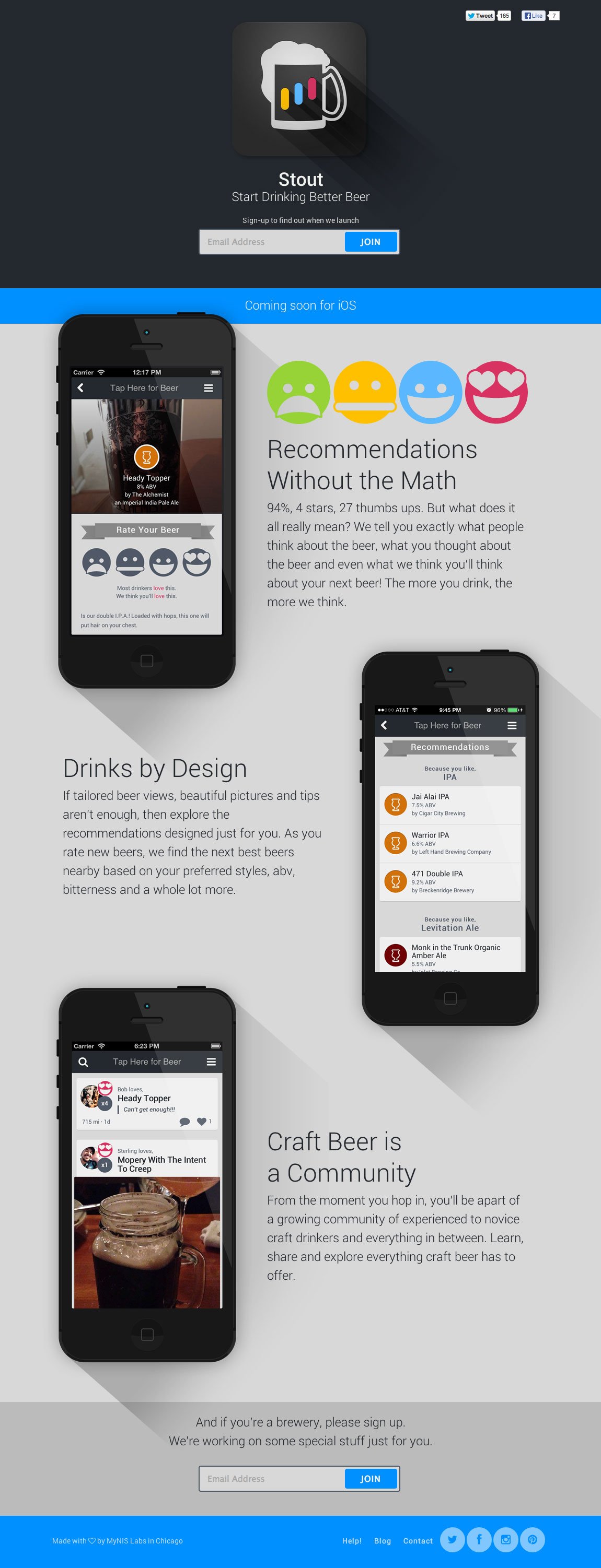 Stout Website Screenshot