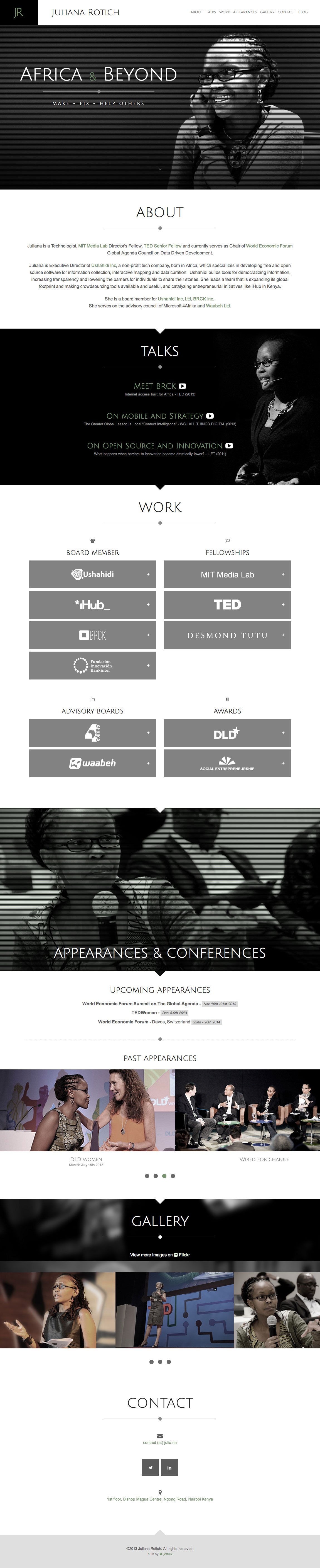 Juliana Rotich Website Screenshot