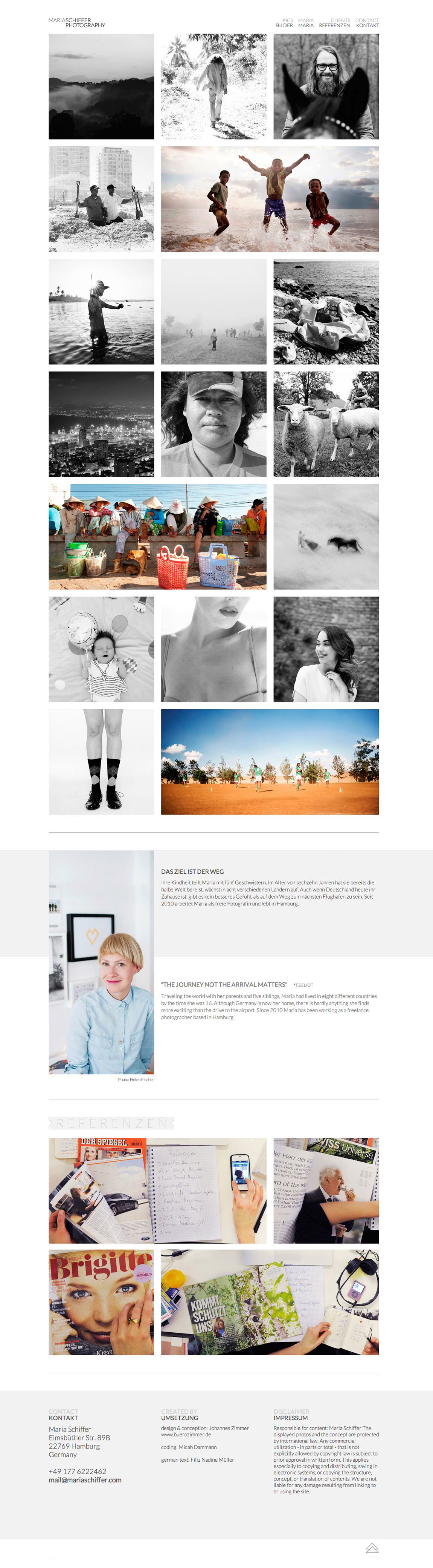 Maria Schiffer Photography Website Screenshot
