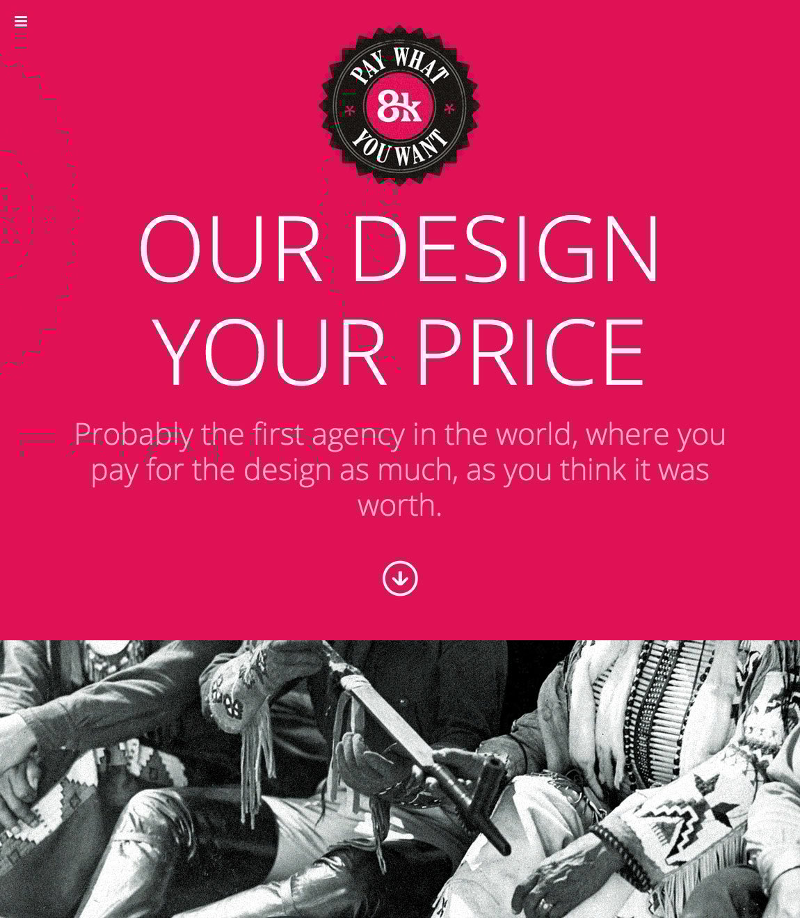 Pay What You Want Website Screenshot