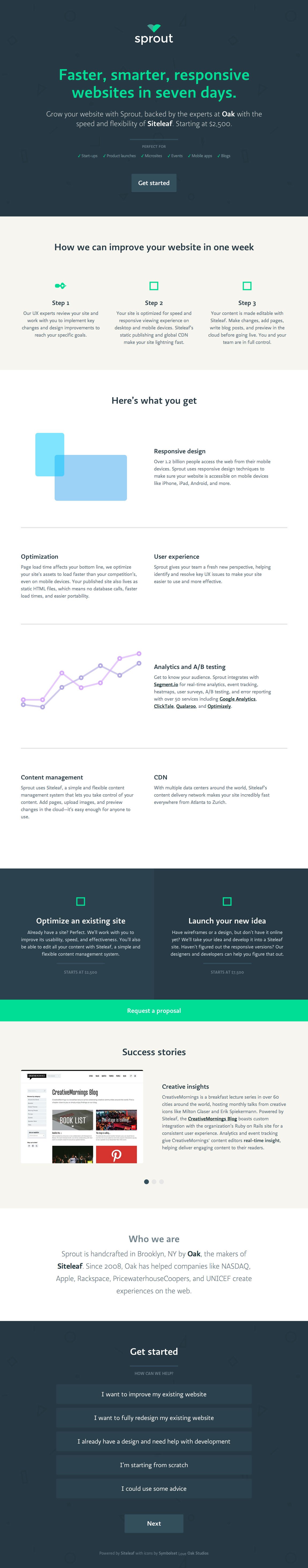 Sprout Website Screenshot