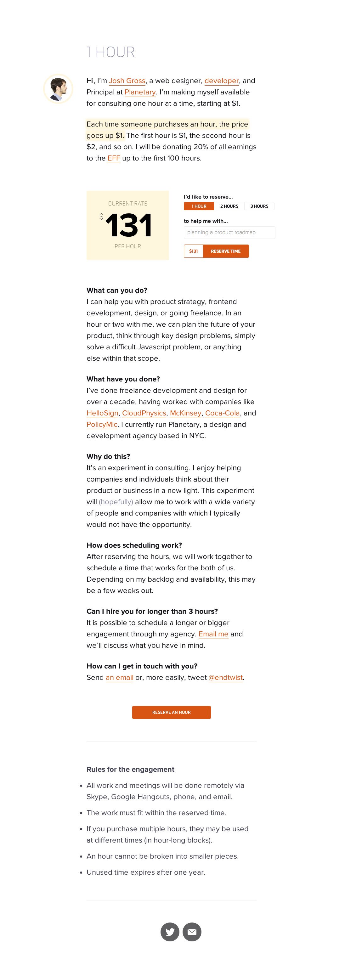 1 Hour Website Screenshot