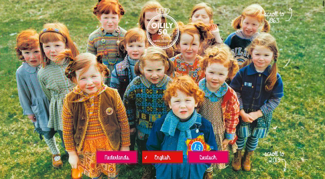 Oilily 50 Years Website Screenshot