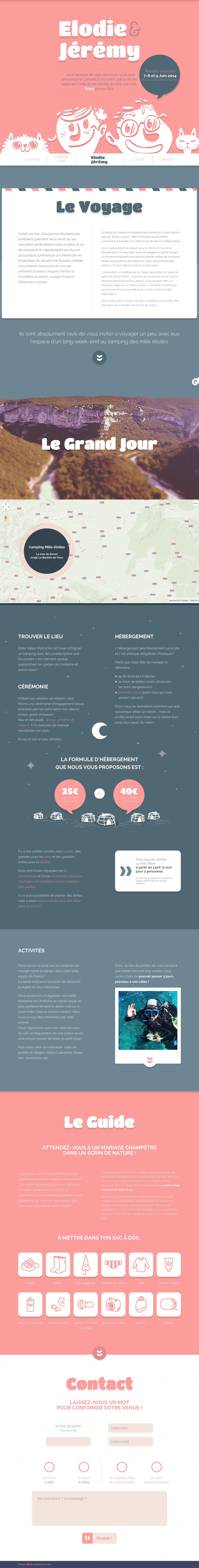 Elodie & Jérémy Website Screenshot