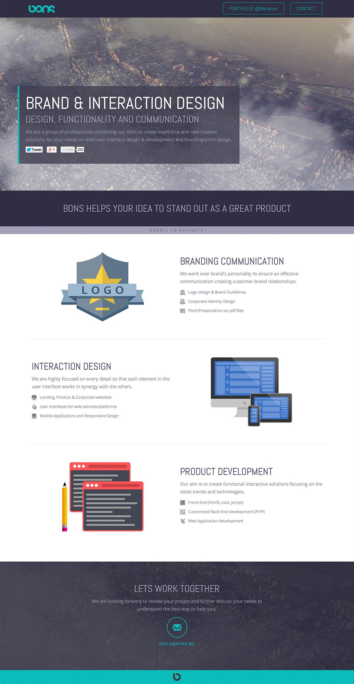 Bons Website Screenshot