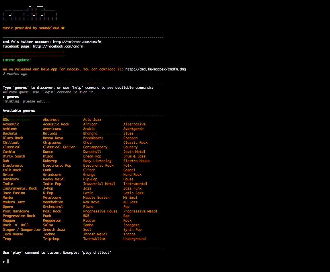 cmd.fm Website Screenshot