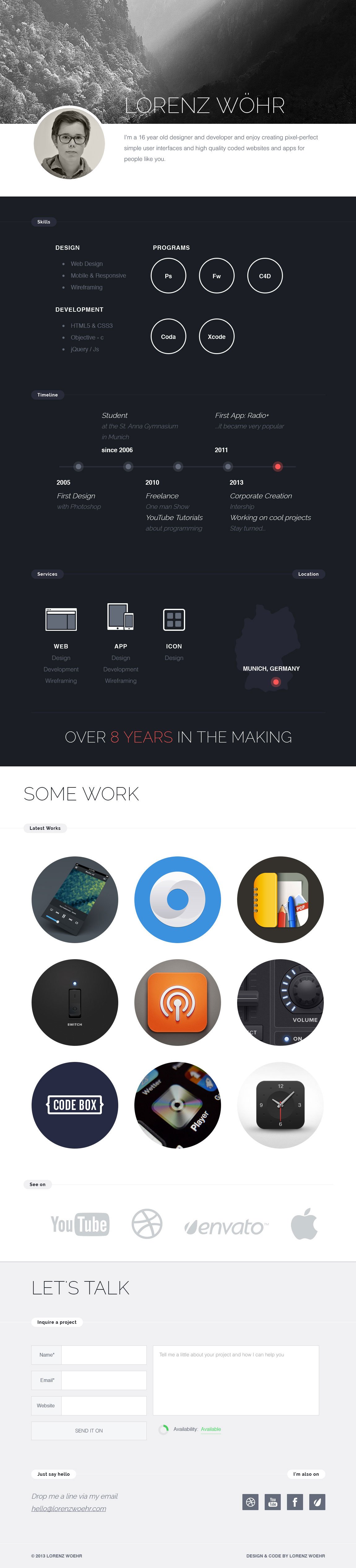 Lorenz Wöhr Website Screenshot