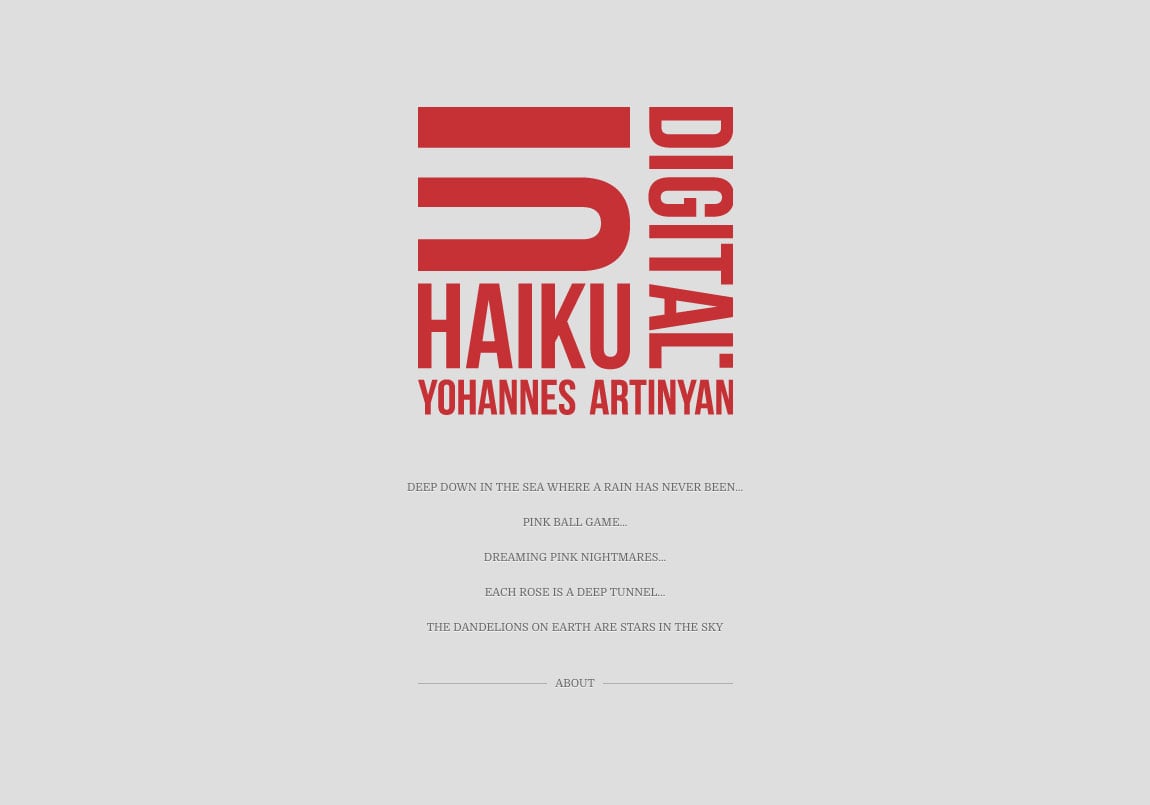 Digital Haiku Website Screenshot