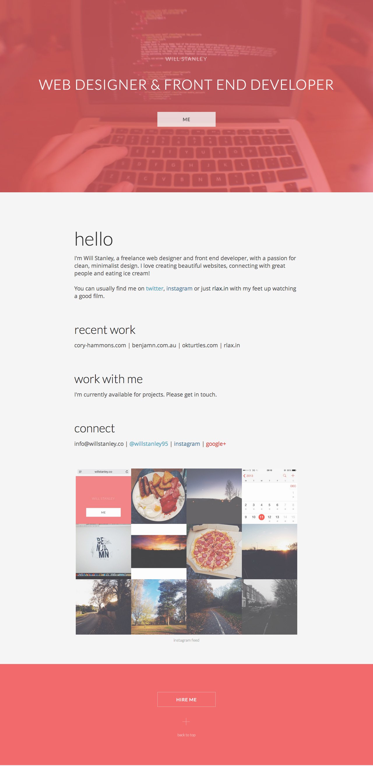 Will Stanley Website Screenshot