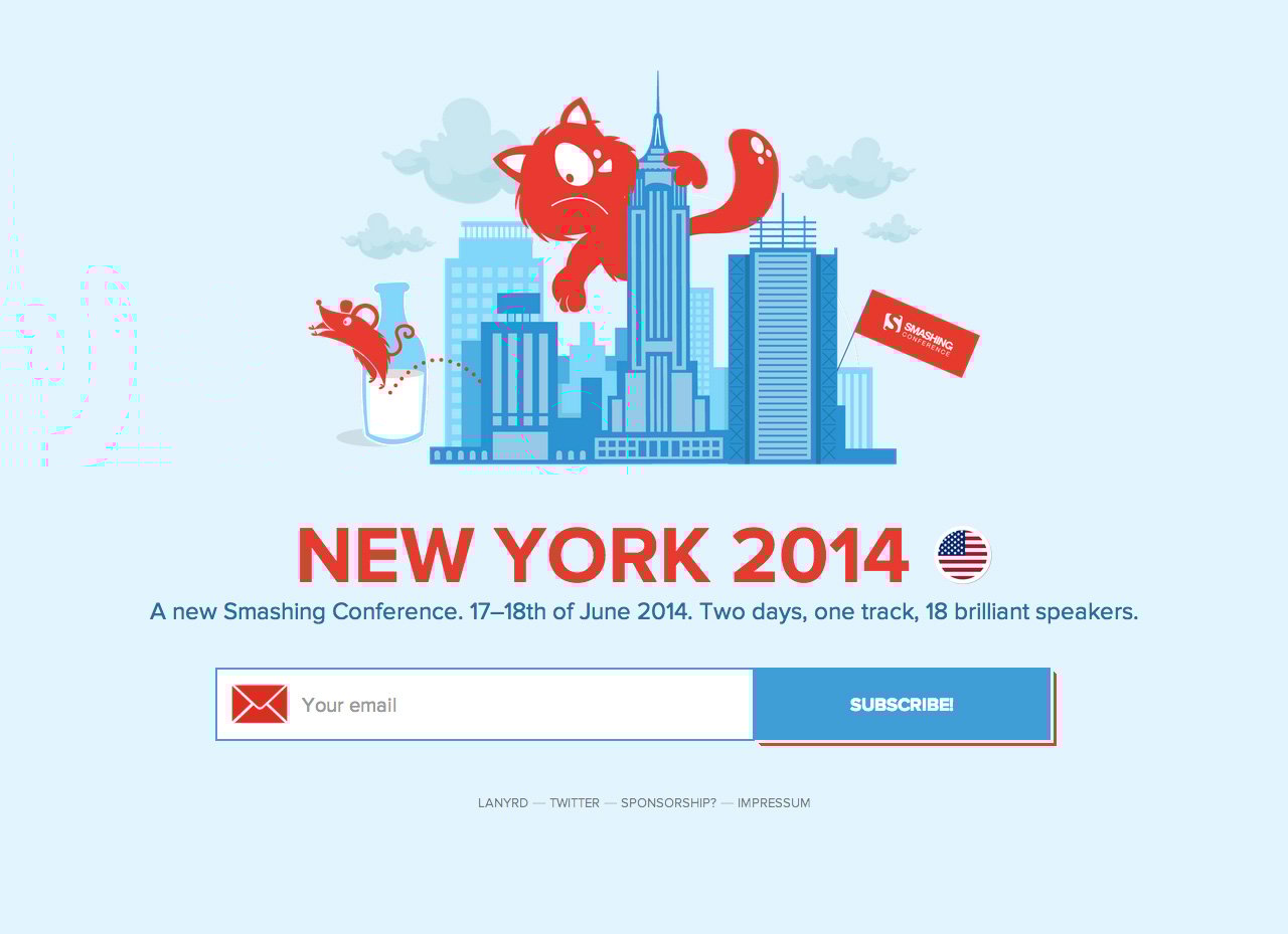 Smashing Conference 2014 Website Screenshot