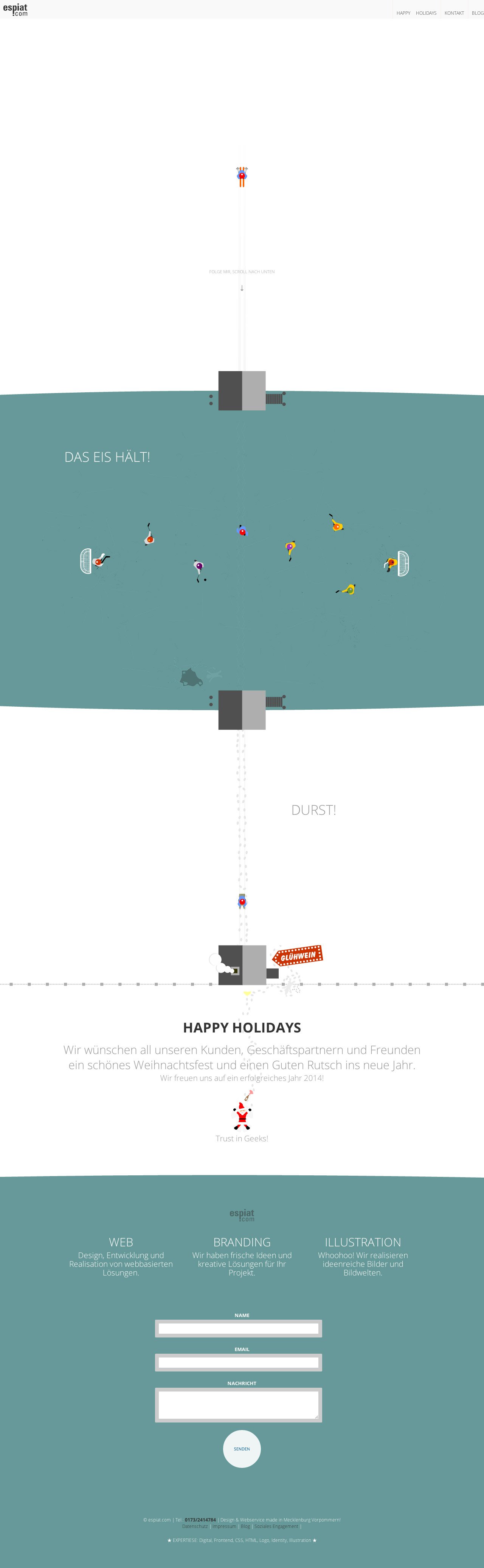 Espiat Xmas Edition Website Screenshot