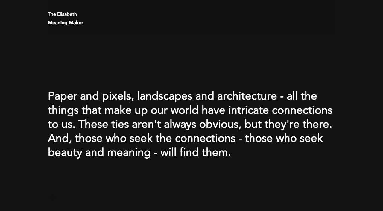 The Elisabeth Website Screenshot