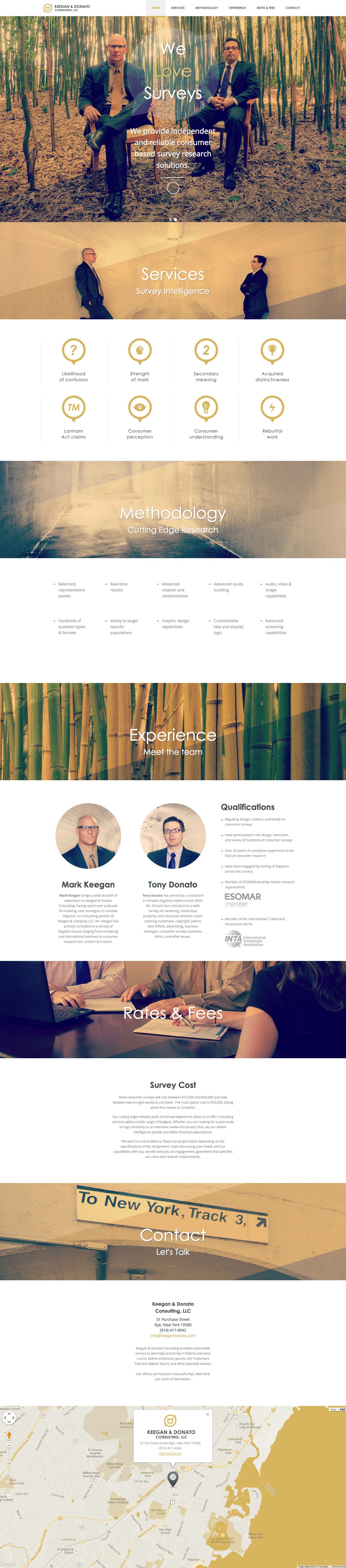 Keegan & Donato Website Screenshot