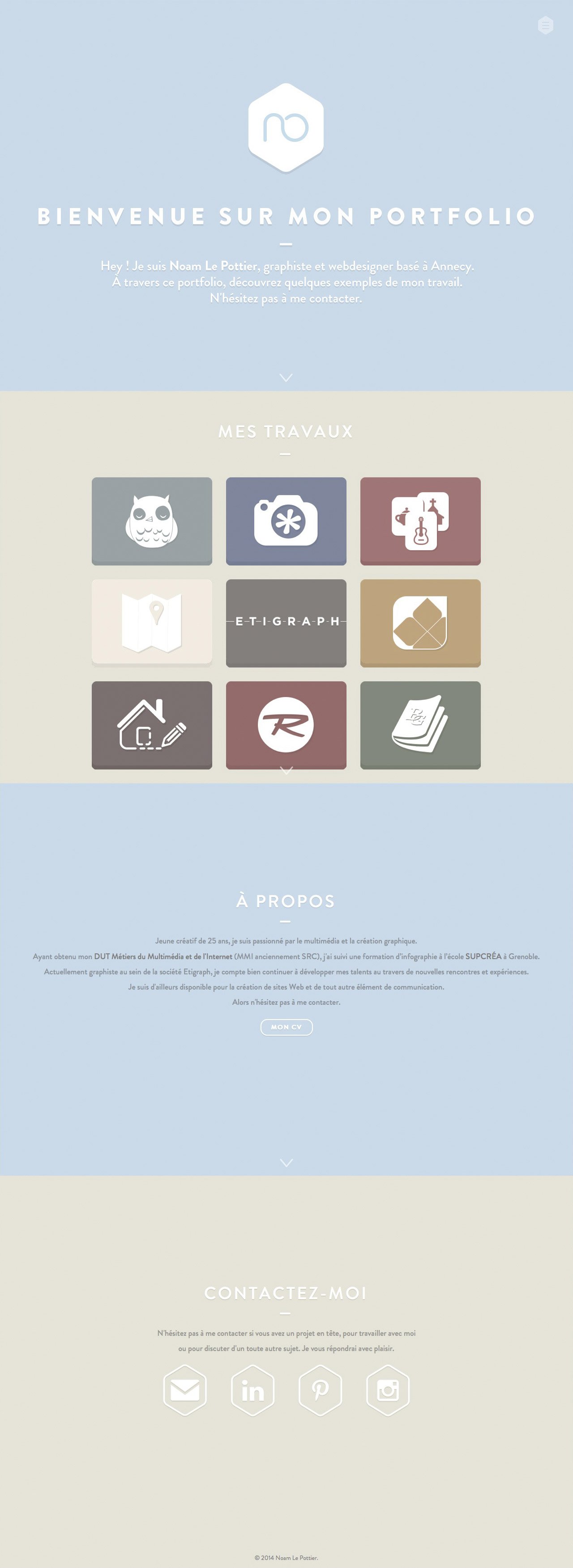 Noam Le Pottier Website Screenshot