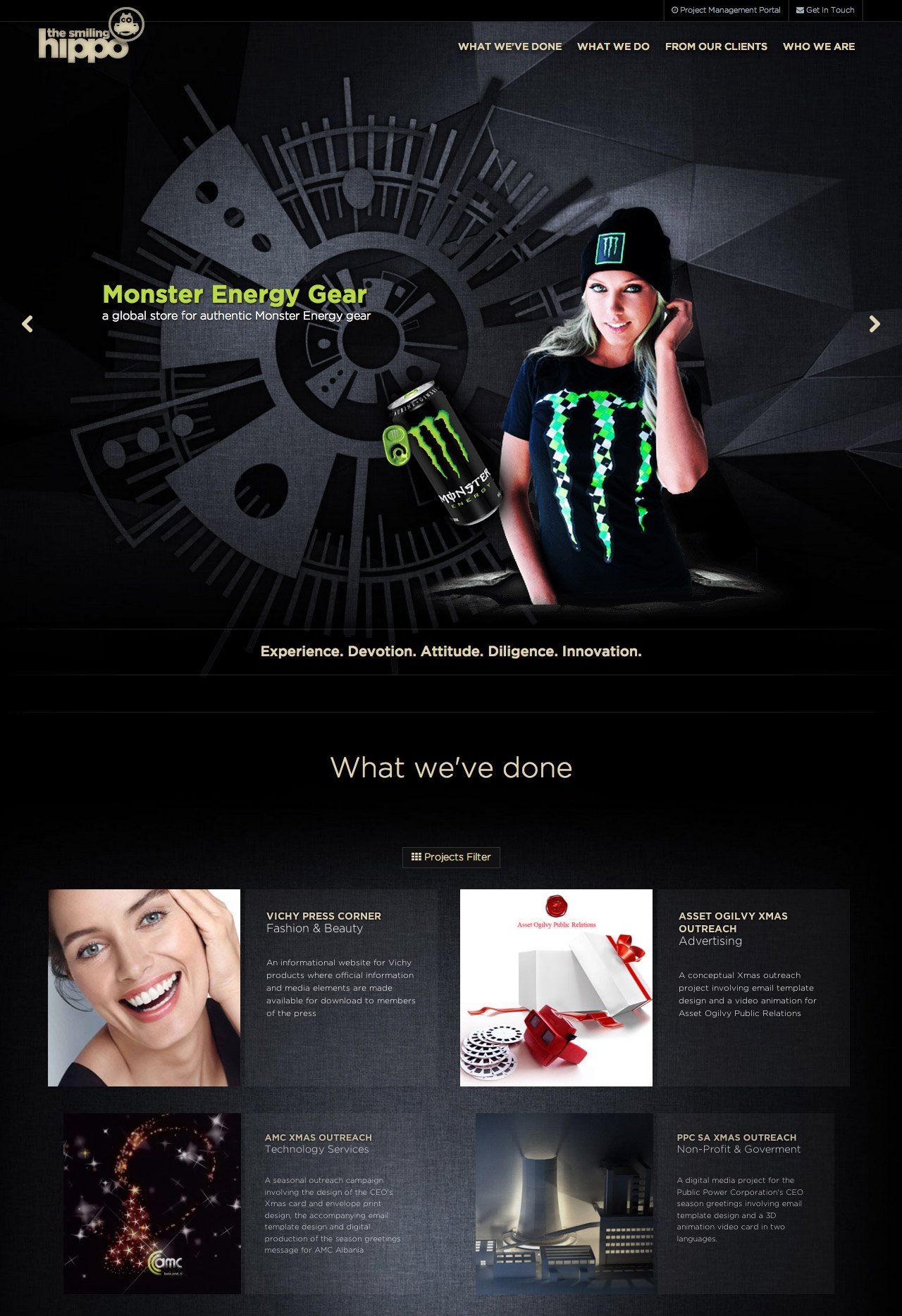 The Smiling Hippo Website Screenshot