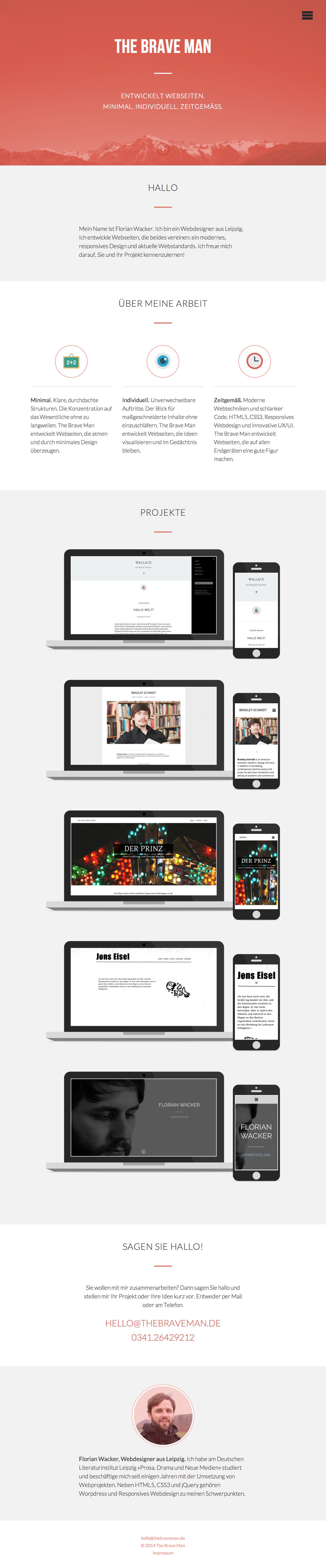 The Brave Man Website Screenshot