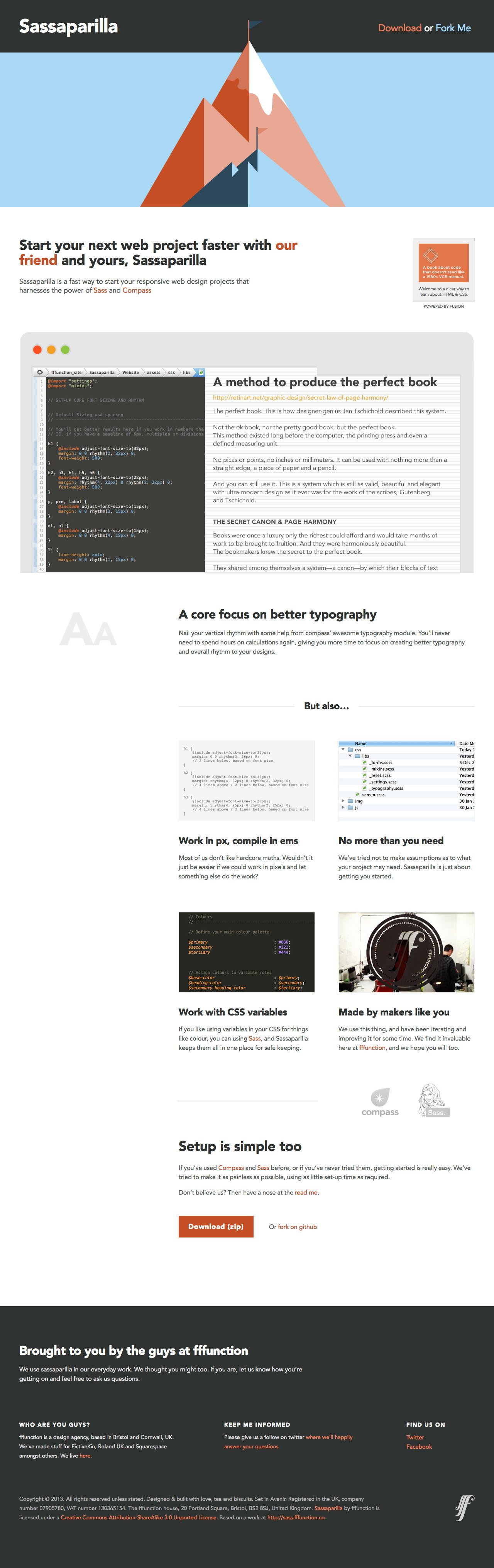 Sassaparilla Website Screenshot