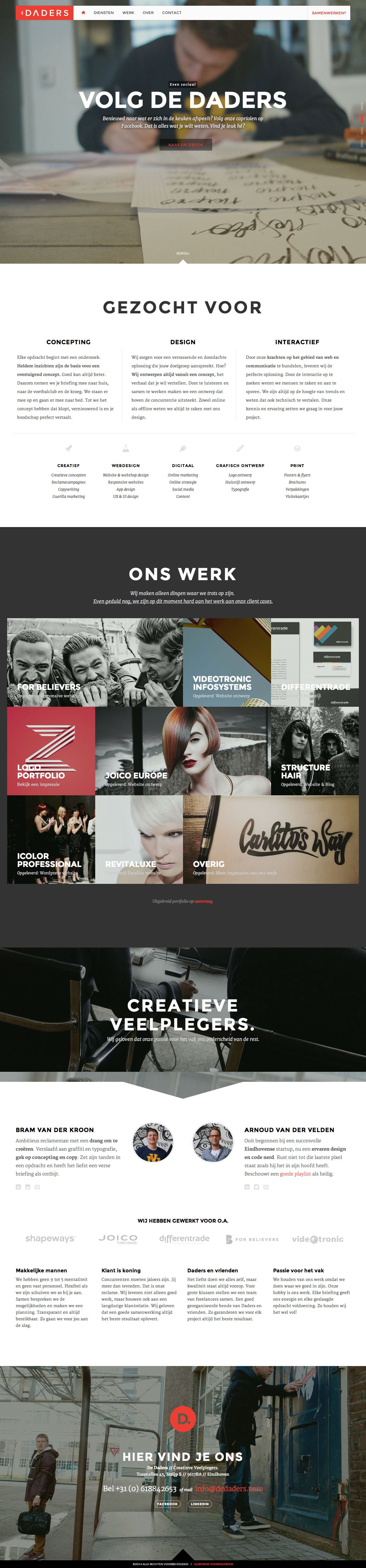 De Daders Website Screenshot