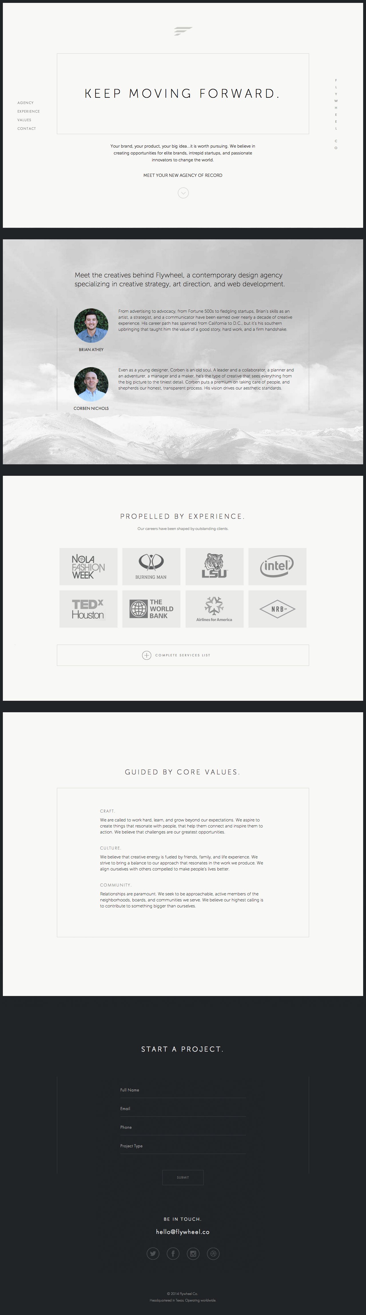 Flywheel Co. Website Screenshot