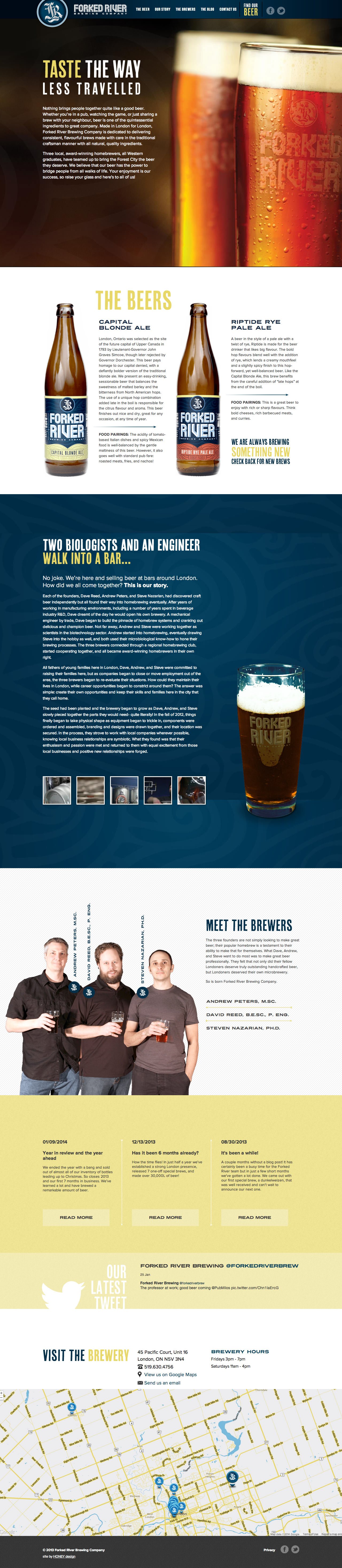 Forked River Brewing Company Website Screenshot