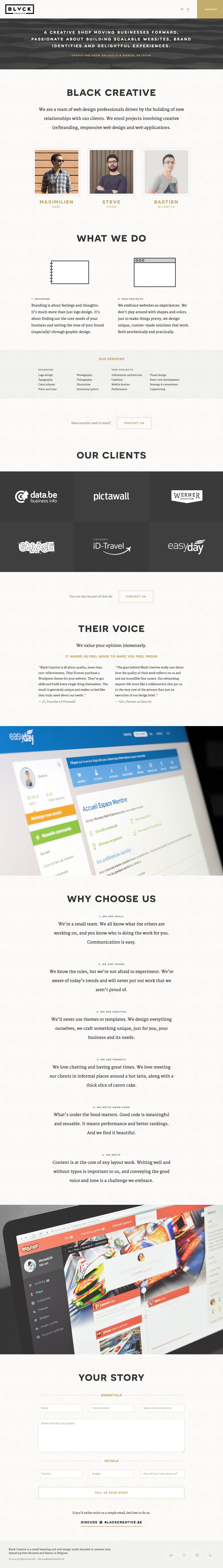 Black Creative Website Screenshot