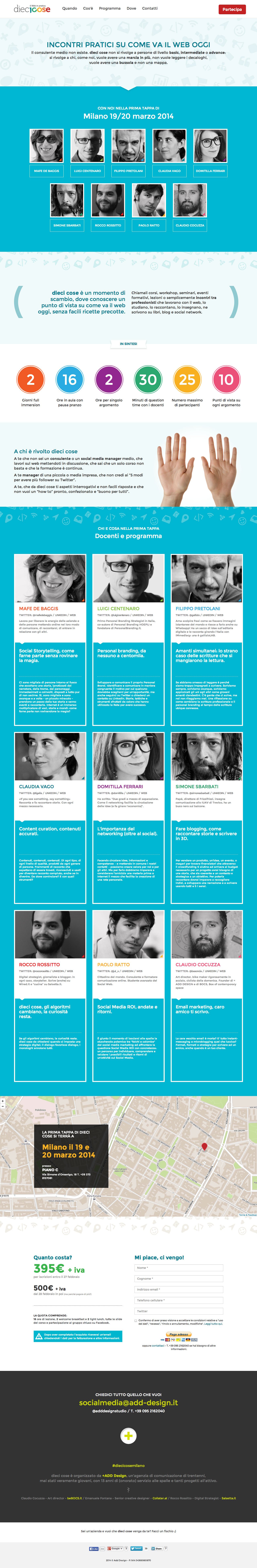 Dieci Cose Website Screenshot